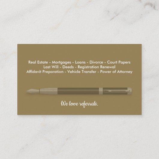 モバイル公証人公共カスタマイズ可能名刺 名刺 (裏面)