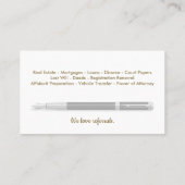 モバイル公証人公共カスタマイズ可能名刺 名刺 (裏面)