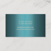 モバイル公証人公共ゴールデンサインペンティール（緑がかった色） 名刺 (裏面)