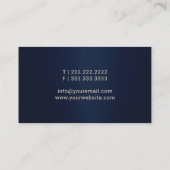 モバイル公証人公共ゴールデンサインペン海軍ブルー 名刺 (裏面)