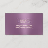 モバイル公証人公共ゴールデンサイン用ペンパープル 名刺 (裏面)