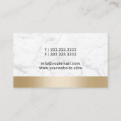 モバイル公証人公共サービス金ゴールド縁ど大理石 名刺 (裏面)