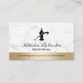 モバイル公証人公共サービス金ゴールド縁ど大理石 名刺 (正面)