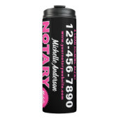 モバイル公証人公共ピンク黒の旅行 タンブラー (正面)