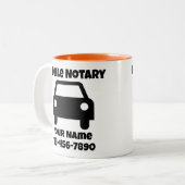 モバイル公証人公共車のシカスタマイズンボ ツートーンマグカップ (正面左)