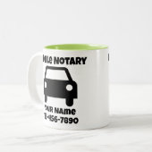 モバイル公証人公共車のシカスタマイズンボ ツートーンマグカップ (正面左)