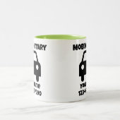 モバイル公証人公共車のシカスタマイズンボ ツートーンマグカップ (中央)