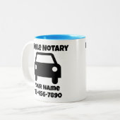 モバイル公証人公共車のシカスタマイズンボ ツートーンマグカップ (正面左)