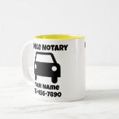 モバイル公証人公共車のシカスタマイズンボ ツートーンマグカップ (正面左)