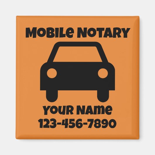 モバイル公証人公共車のシカスタマイズンボ マグネット (正面)