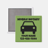 モバイル公証人公共車のシカスタマイズンボ マグネット (正面/裏面)