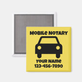 モバイル公証人公共車のシカスタマイズンボ マグネット (正面/裏面)