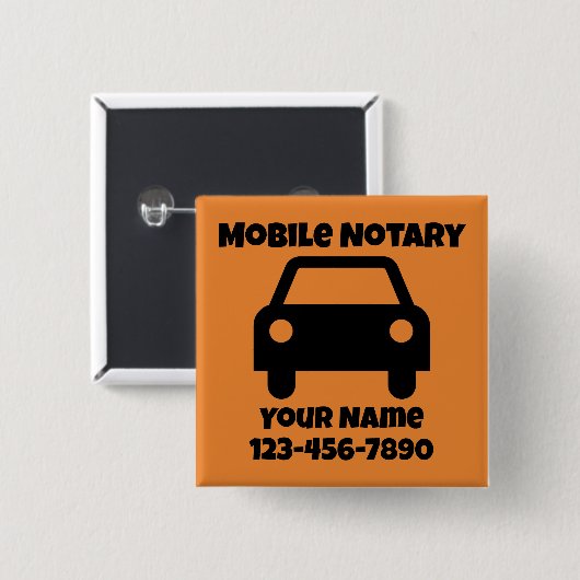 モバイル公証人公共車のシカスタマイズンボ 缶バッジ (正面&裏面)