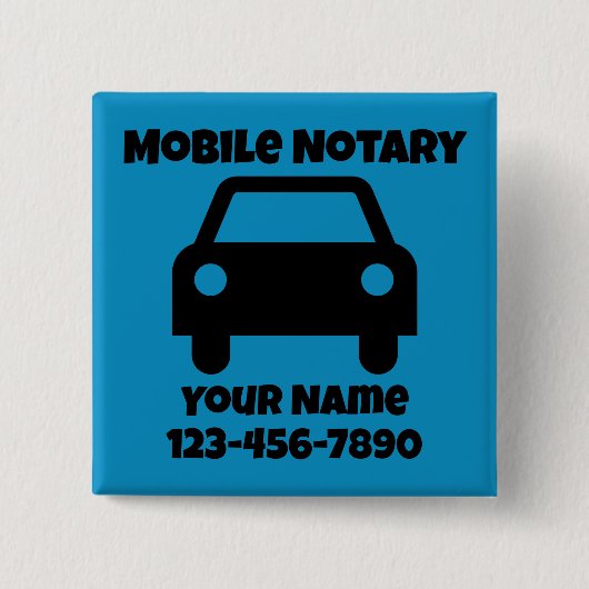 モバイル公証人公共車のシカスタマイズンボ 缶バッジ (正面)
