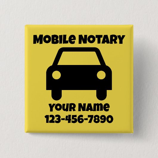 モバイル公証人公共車のシカスタマイズンボ 缶バッジ (正面)