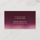 モバイル公証人公共金ゴールド署名ペンBurgundy Red 名刺 (裏面)