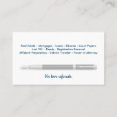 モバイル公証人公用名刺 名刺 (裏面)