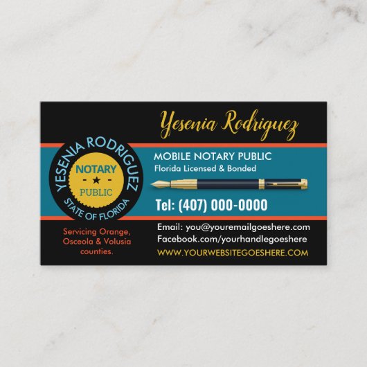 モバイル公証人公用名刺 名刺 (正面)