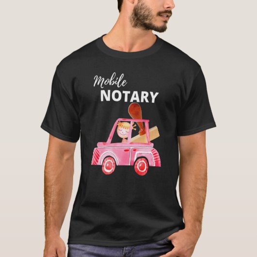 モバイル公証人公証人署名業者 Tシャツ (正面)