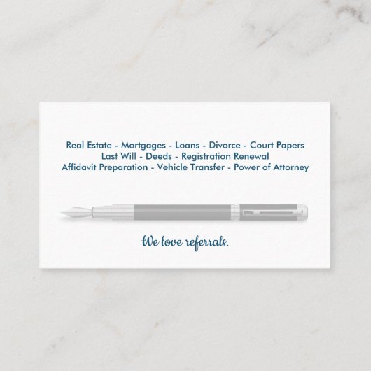 モバイル公証人公開名刺 名刺 (裏面)