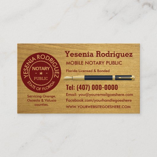 モバイル公証人公開名刺 名刺 (正面)