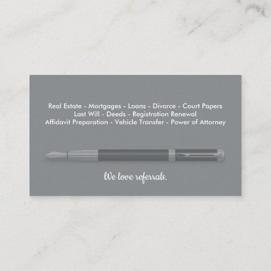 モバイル公証人公開名刺 名刺 (裏面)