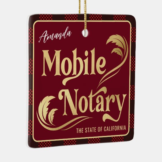 モバイル公証人写真クリスマス セラミックオーナメント (右)