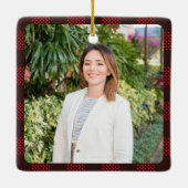 モバイル公証人写真クリスマス セラミックオーナメント (裏面)
