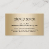 モバイル公証人署名エージェモダンントパープル&金ゴールド 名刺 (裏面)