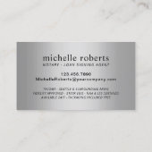 モバイル公証人署名エージェモダンントブラック&シルバー 名刺 (裏面)