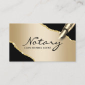 モバイル公証人署名エージェモダンントブラック&金ゴールド 名刺 (正面)