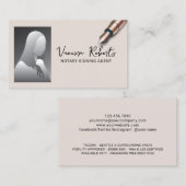モバイル公証人署名エージェントのエレガント写真 名刺 (正面/裏面)