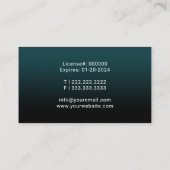 モバイル公証人署名エージェントのエレガント署名 名刺 (裏面)