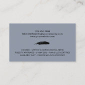 モバイル公証人署名エージェントトレンディーブルー&金ゴールド 名刺 (裏面)