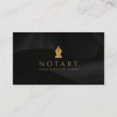 モバイル公証人署名エージェントブラック&金ゴールド 名刺 (正面)