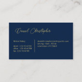 モバイル公証人署名エージェントブルーと金ゴールド 名刺 (裏面)