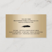 モバイル公証人署名エージェントモダングリーンおよび金ゴールド 名刺 (裏面)