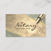 モバイル公証人署名エージェントヴィンテージ金ゴールド&ブロンズ 名刺 (正面)