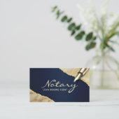 モバイル公証人署名エージェント海軍および金ゴールドゲート 名刺 (スタンド正面)