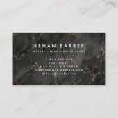 モバイル公証人署名エージェント黒の大理石 名刺 (裏面)