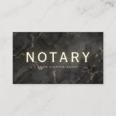 モバイル公証人署名エージェント黒の大理石 名刺 (正面)