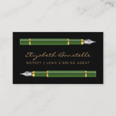 モバイル公証人署名エージェント 万年筆 名刺 (正面)