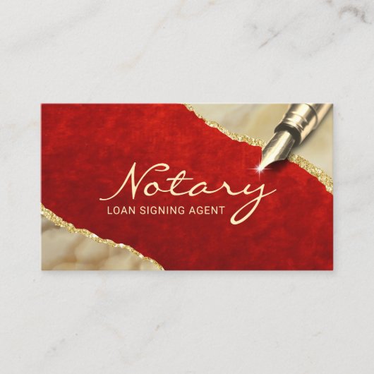 モバイル公証人署名エージェントRed & Data Agate 名刺 (正面)