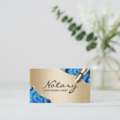 モバイル公証人署名エージェンモダント金ゴールドブルーゲート 名刺 (スタンド正面)