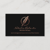 モバイル公証人署名代理人の銅のクイルのロゴ 名刺 (正面)