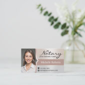 モバイル公証人署名代理人エレガントシルバーフォト 名刺 (スタンド正面)