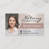 モバイル公証人署名代理人エレガントシルバーフォト 名刺 (正面)