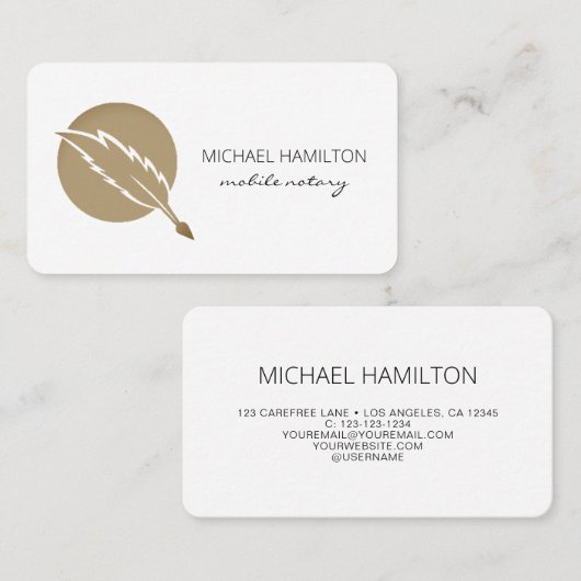 モバイル公証人署名代理人 名刺 (正面/裏面)