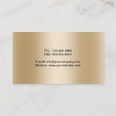 モバイル公証人署名用エージェント金ゴールド羽毛ペン 名刺 (裏面)