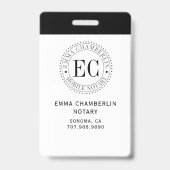 モバイル公証人 バッジ (裏面)